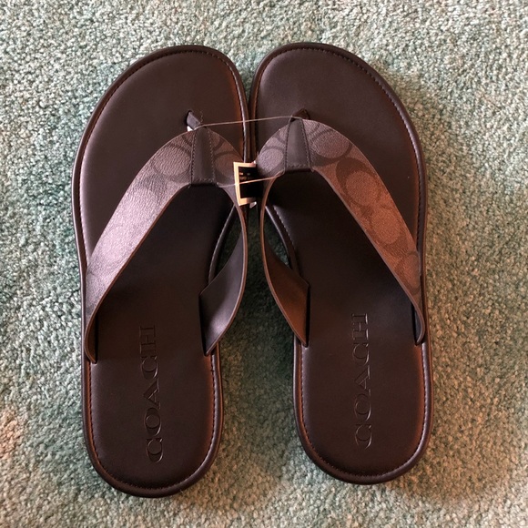 coach flip flops size 10
